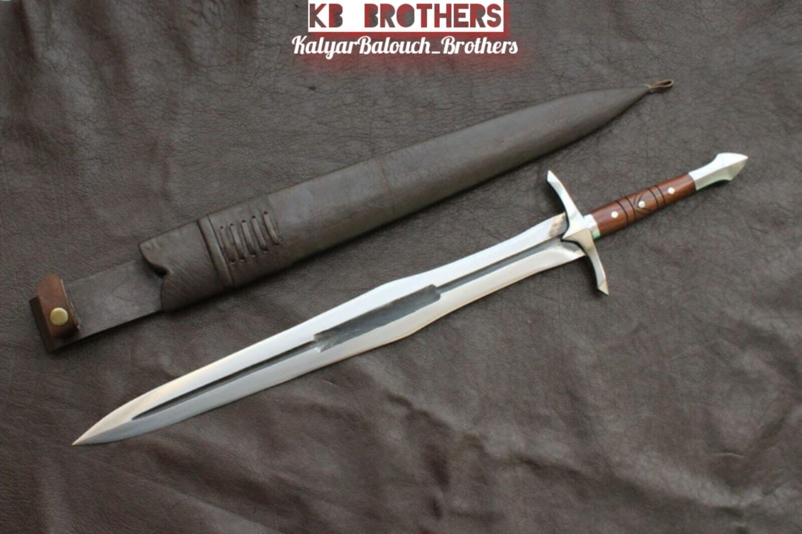 Custom & Handmade 5160 Carbon Steel Blade Long VIKING Machete Sword-27-inches.