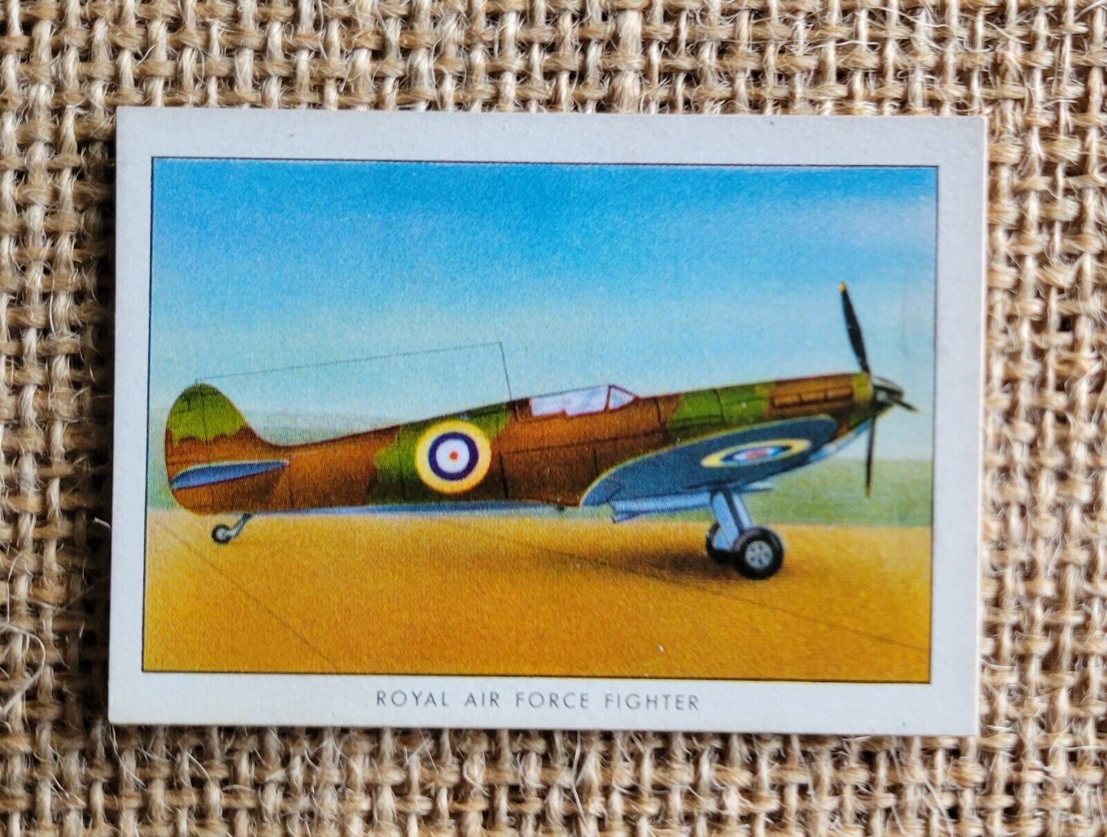 RAF Vickers-Armstrong Spitfire, Wings Cigarettes Trading Card #39 Ser. B 1941