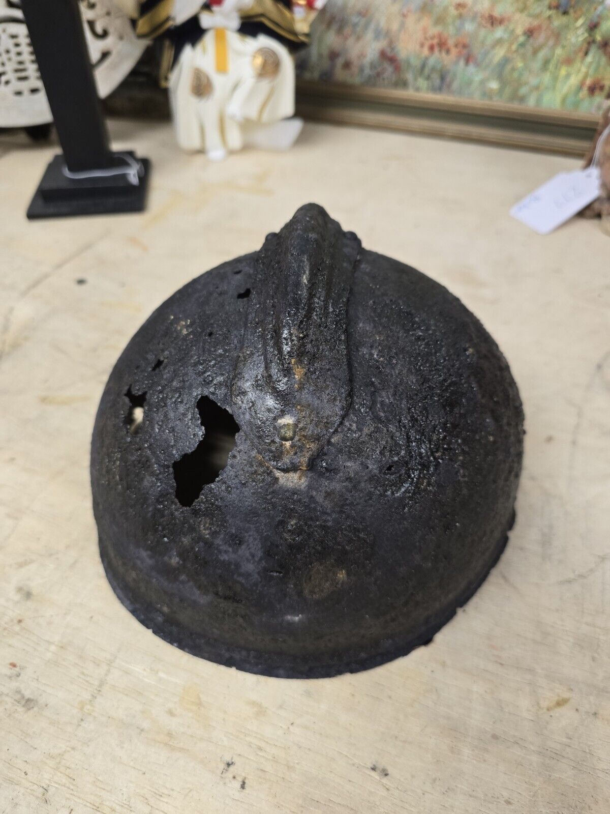 Genuine WW1 French M15 Adrian Infantry Helmet - Relic Battlefield Salvage