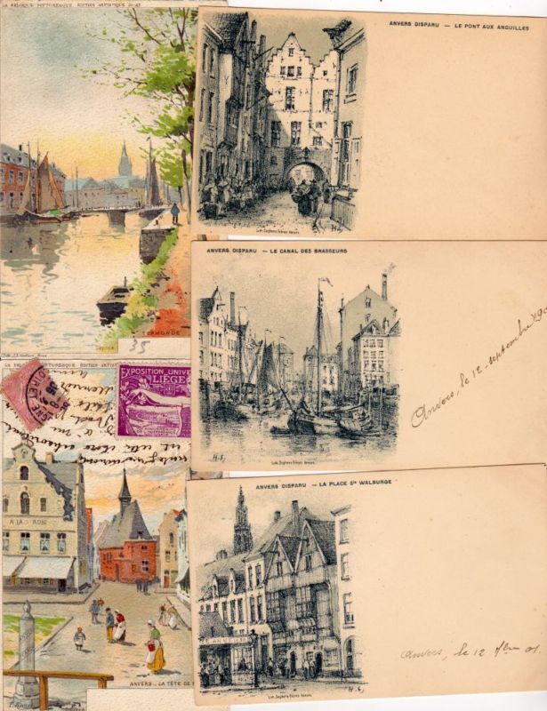 BELGIUM 77  Vintage Litho Postcards pre-1910 (L2914)