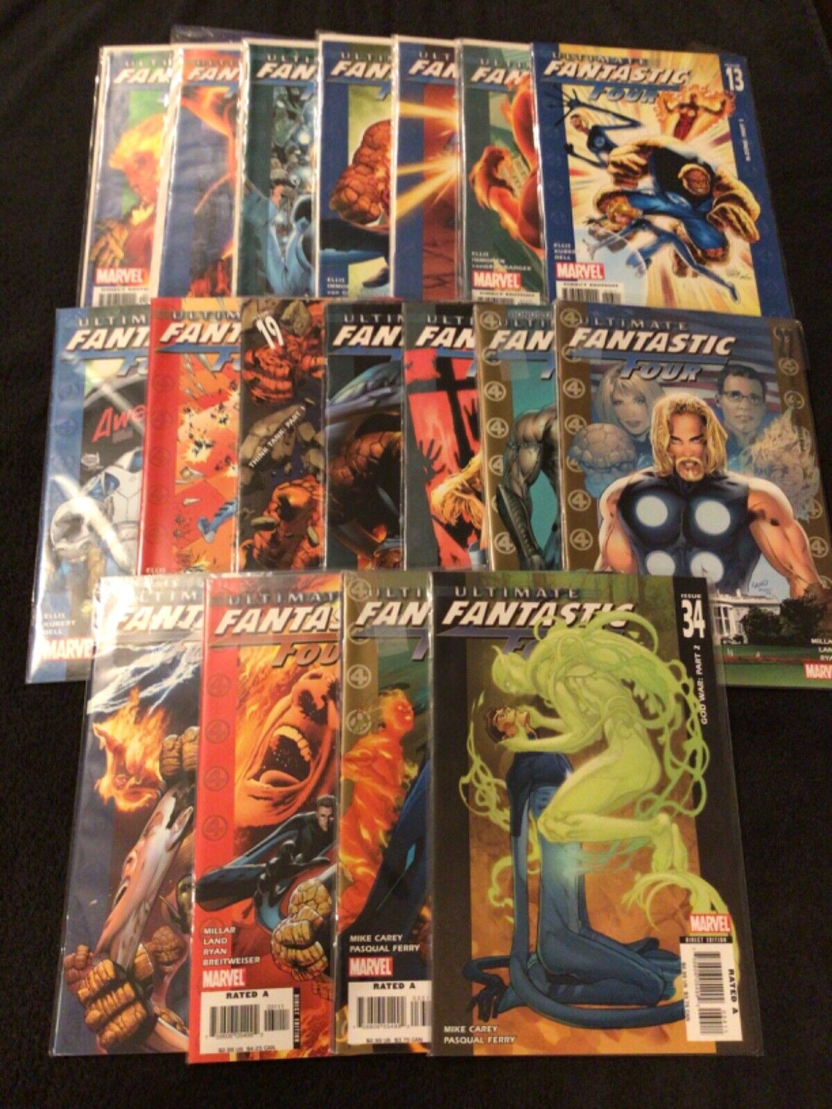 Ultimate Fantastic Four 1-34 COMPLETE RUN + Annual 1 HIGH GRADE NM Overall KEYS