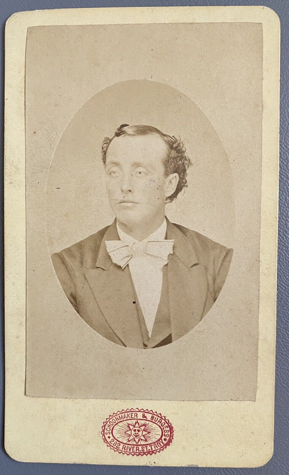 1872 Troy Haymakers MLB Marshall King Baseball Cdv Schoonmaker Listed Card Maker
