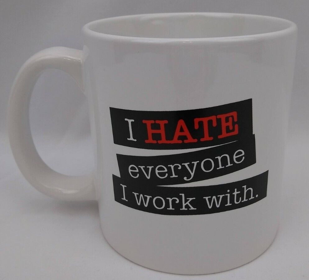 I Hate Everyone I Work With Large Coffee Cup 20oz Mug Office Gift Humor Spencers