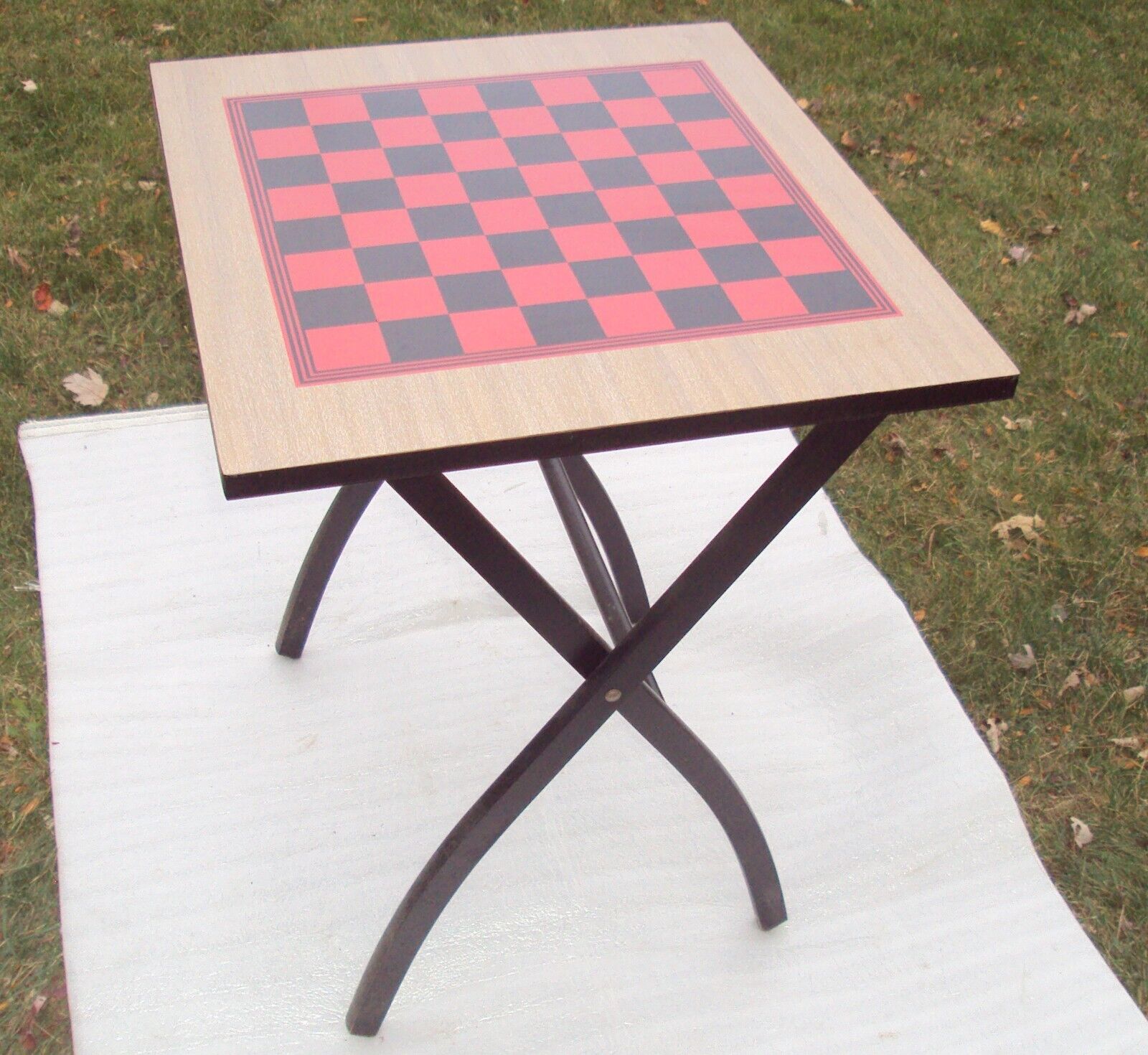 Vintage Scheibe Mid-Century Folding Wood Game Table