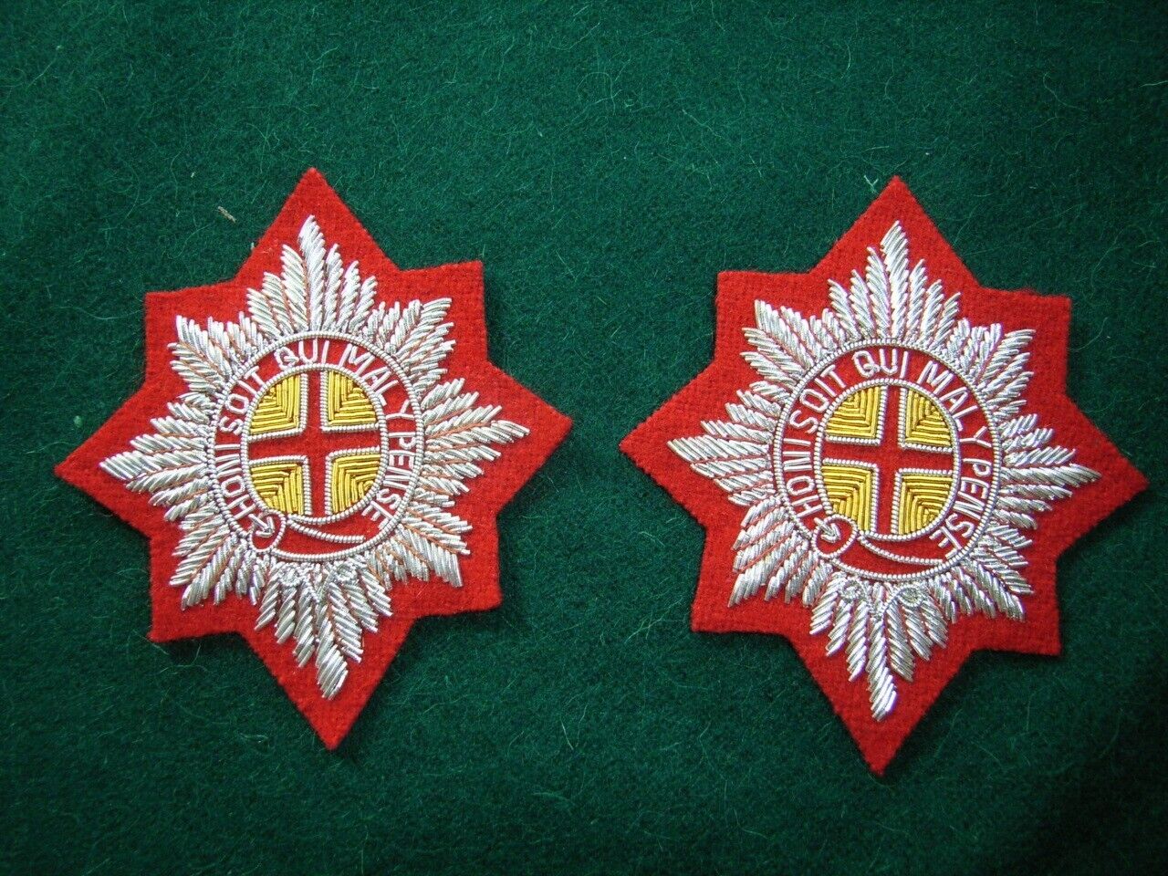 Napoleonic British Officers Turnback Embroidered Badges