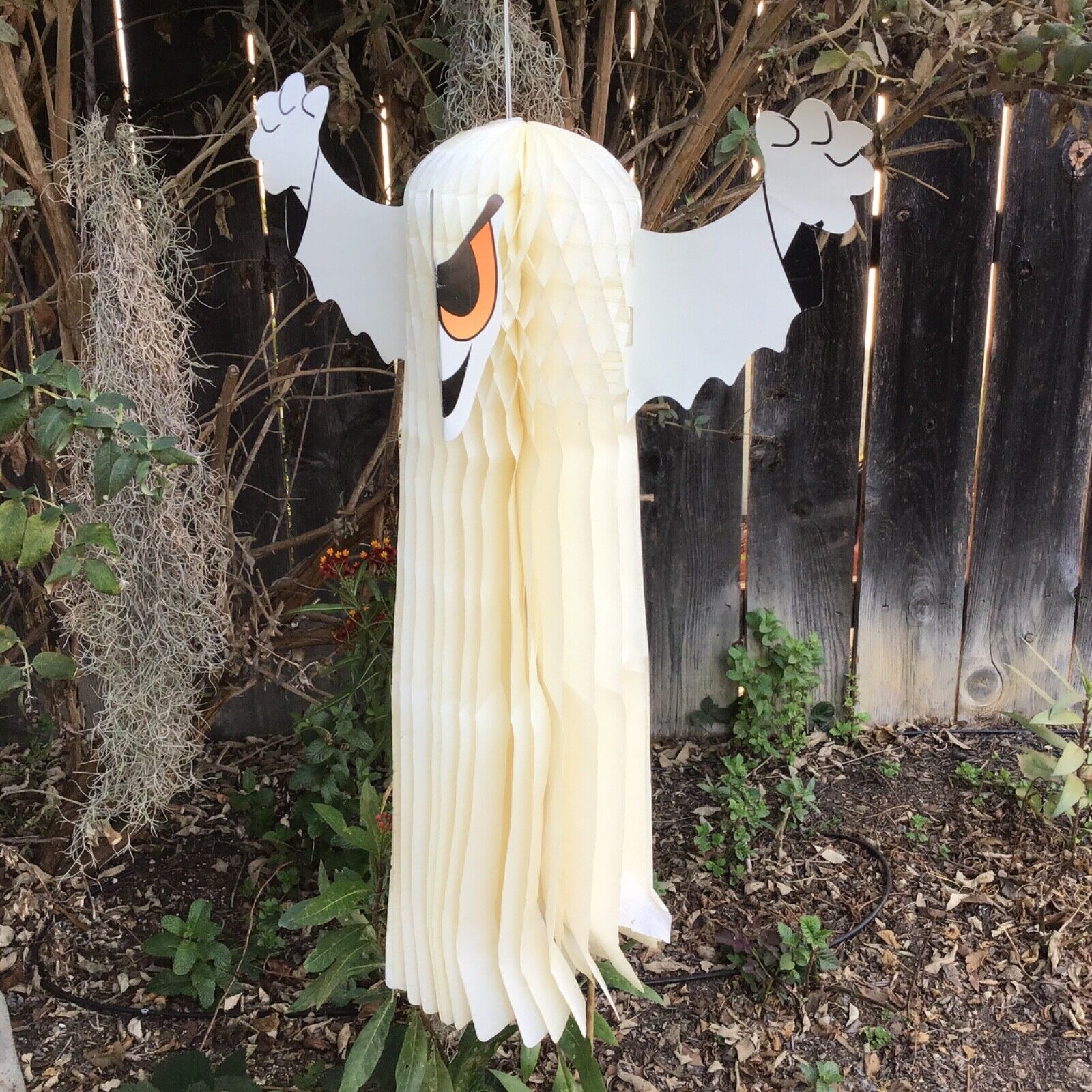 VTG Halloween CLEO 24” Ghost Hanging Honeycomb Tissue Paper Decor **Read Below