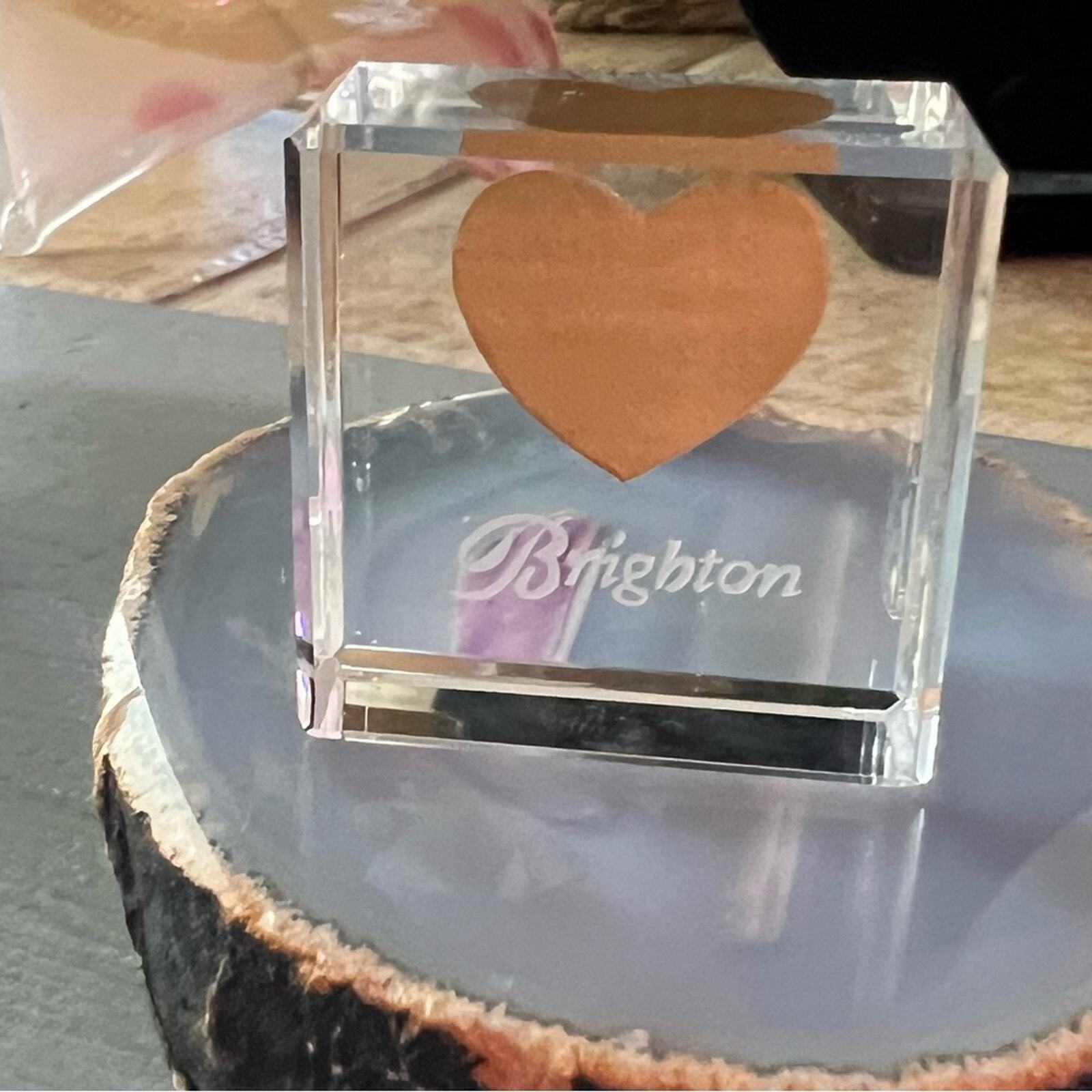 Brighton Gold Heart Paperweight