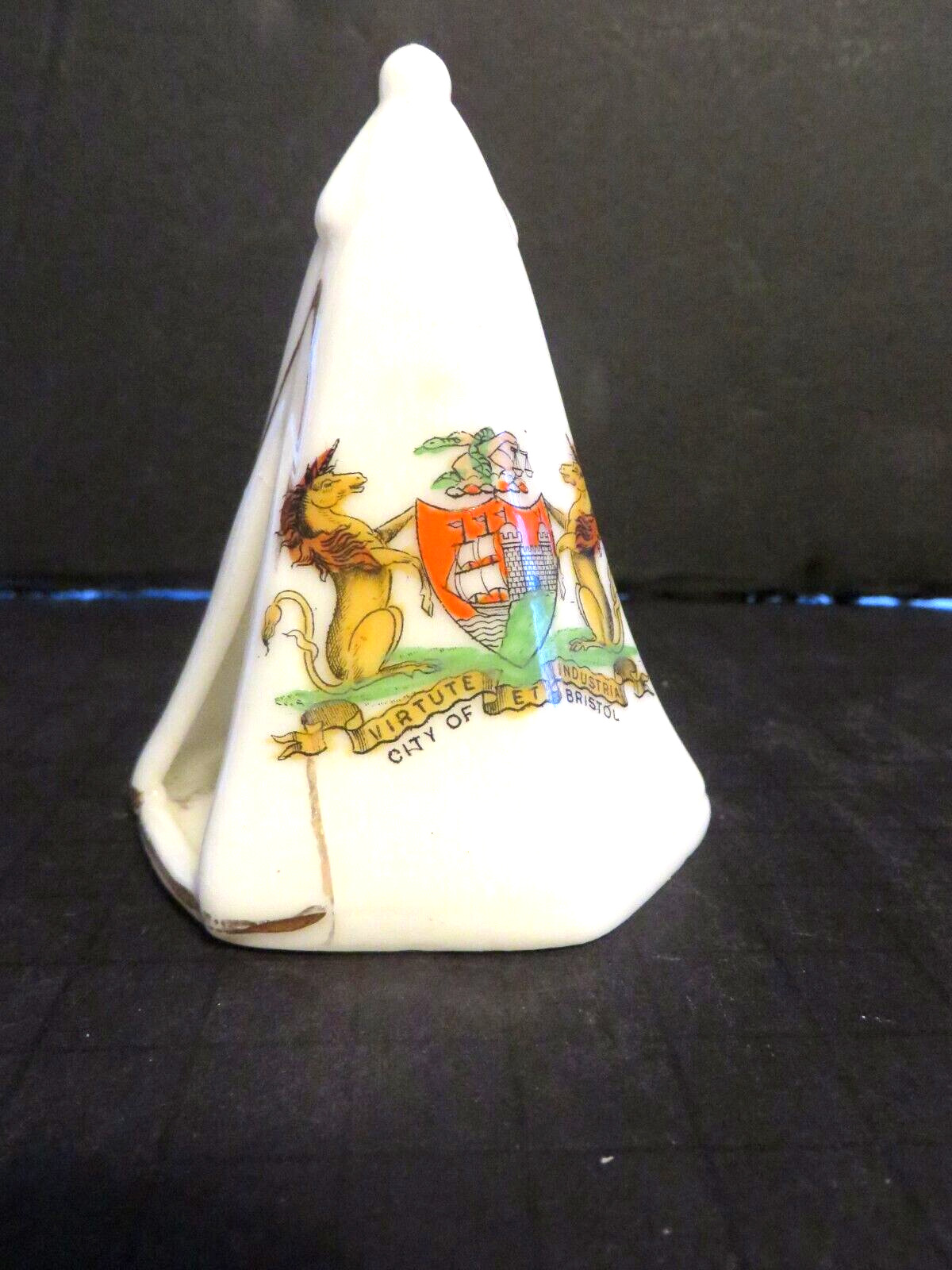 ANTIQUE/VINTAGE CRESTED CHINA, EARLY 20TH CENTURY.  TENT  **RARE**