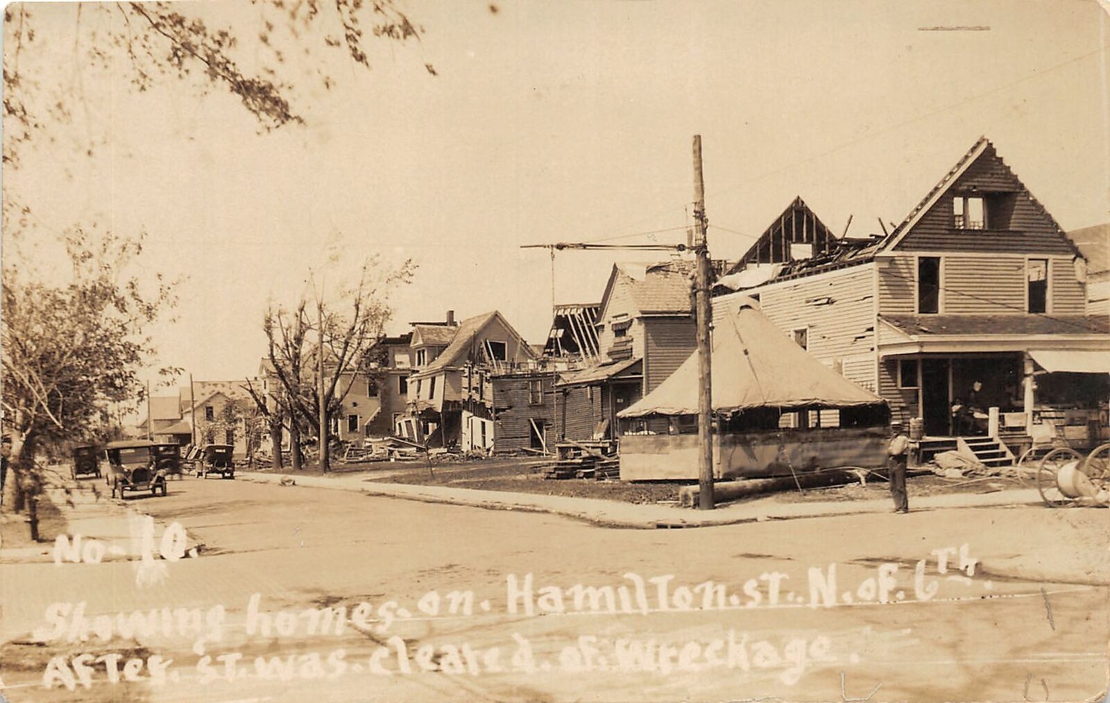 H99/ Lorain Ohio RPPC Postcard 1924 Tornado Disaster Home Hamilton193