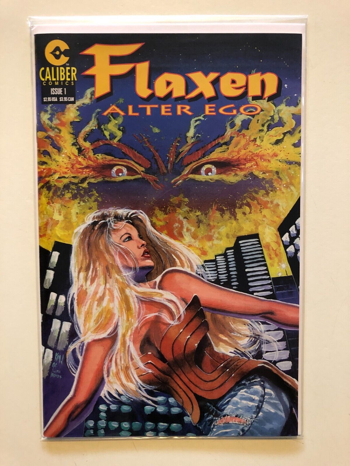 Flaxen: Alter Ego #1 Caliber Rare HTF Playboy Susie Owens Comic 1995 Bendis Mack
