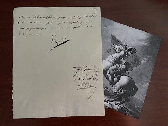NAPOLEON BONAPARTE LETTER SIGNED TO MINISTER OF WAR ABOUT PENINSULAR WAR TROOPS