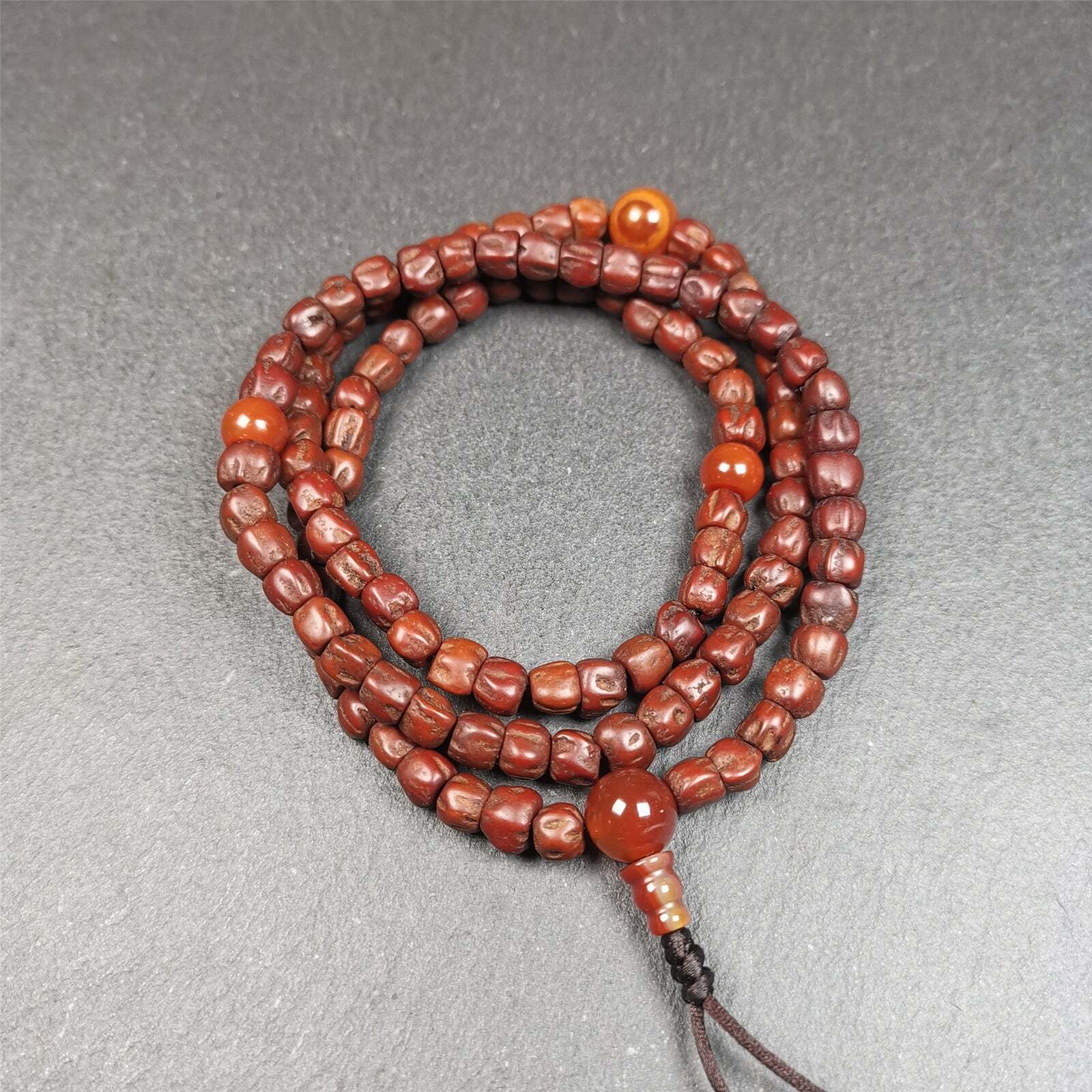 Gandhanra Tibetan Mala,108 Cypress Seeds Prayer Beads Necklace,Rosary Beads