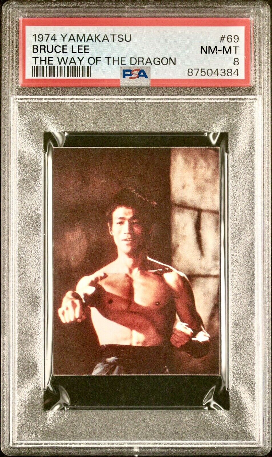 1974 Yamakatsu Bruce Lee Dragon Series Bruce Lee #69 PSA 8 MINT/nm🔥US SELLER🔥