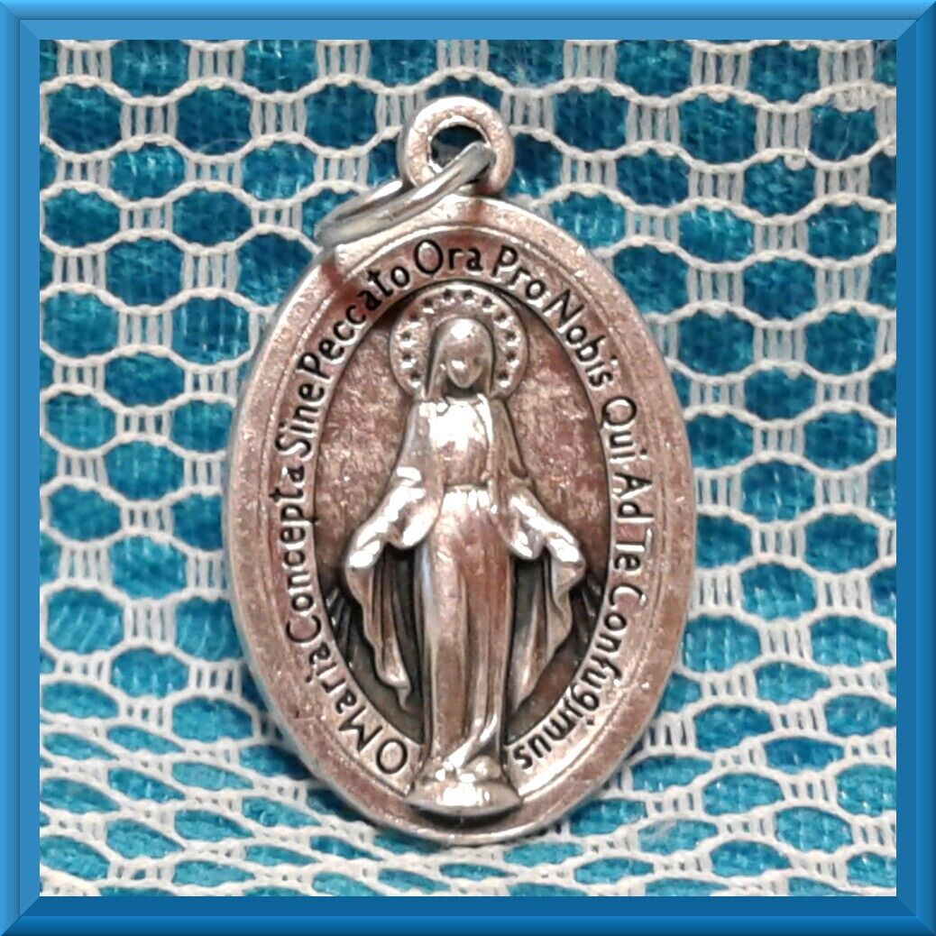 Miraculous Medal - LATIN Version - Virgin MARY Blessed Mother Made in ITALY  1\