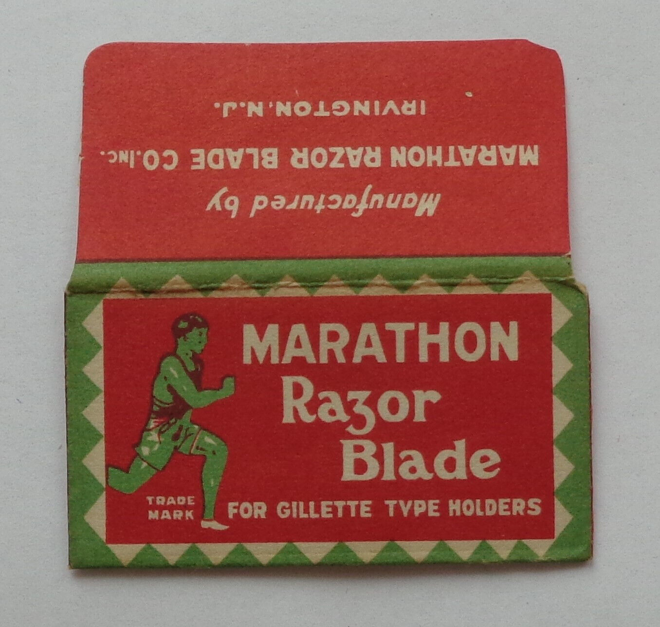 Vintage Razor Blade MARATHON For Gillette Razors Old 3-Hole Type - RARE