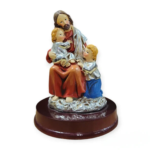 Jesus Christ With Children statue Figure Religion Bring Me the Little Children