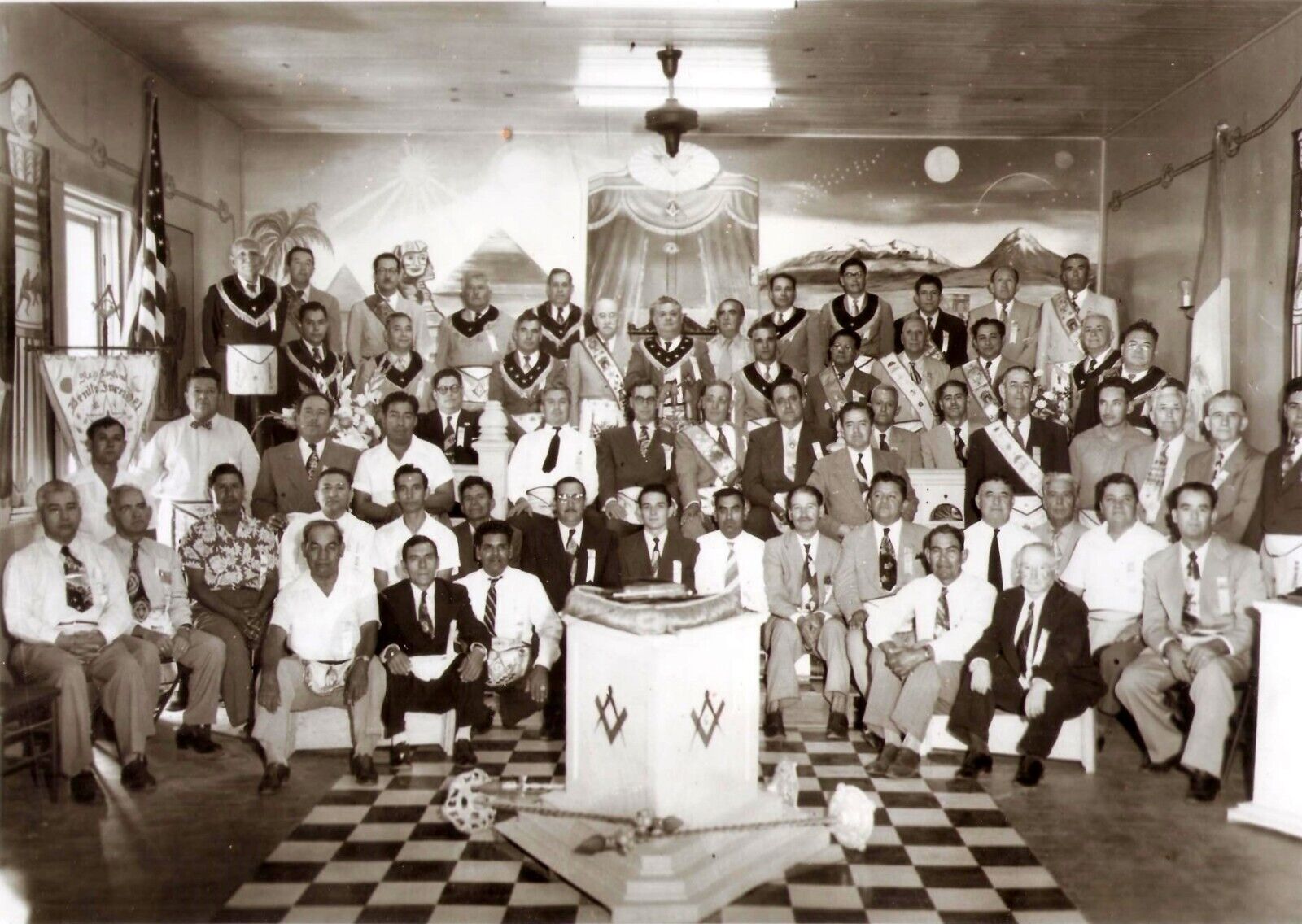 Laredo Texas Masonic Group Photo Benito Juarez Lodge