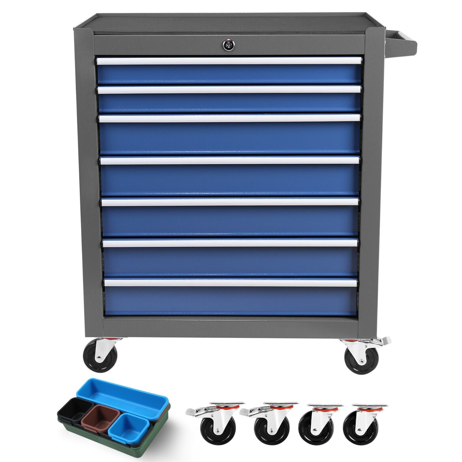 Lockable Rolling Tool Chest with Wheels Tool Box Organizer Cabinet for Garage