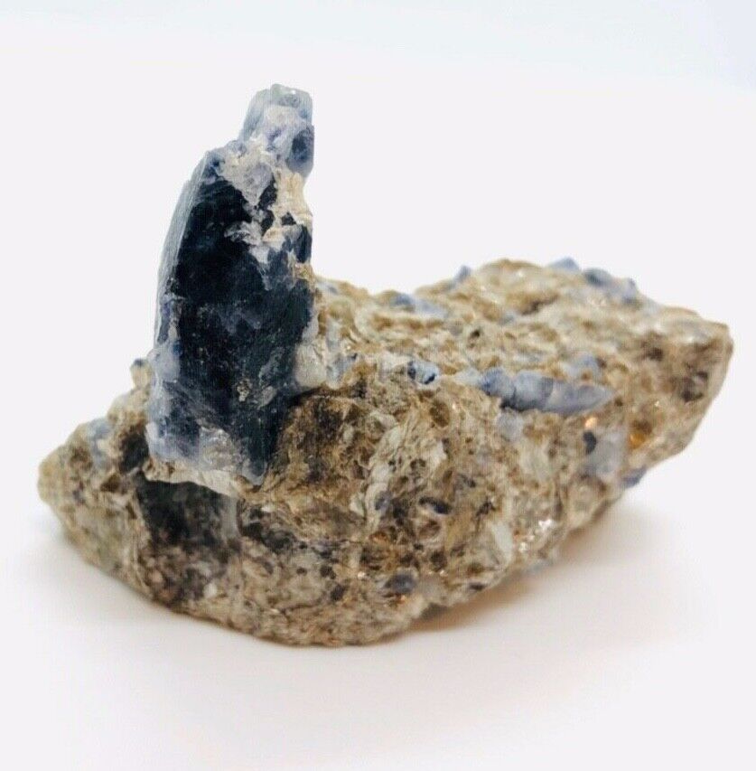 Blue Sapphire on Matrix Mineral Natural UK seller