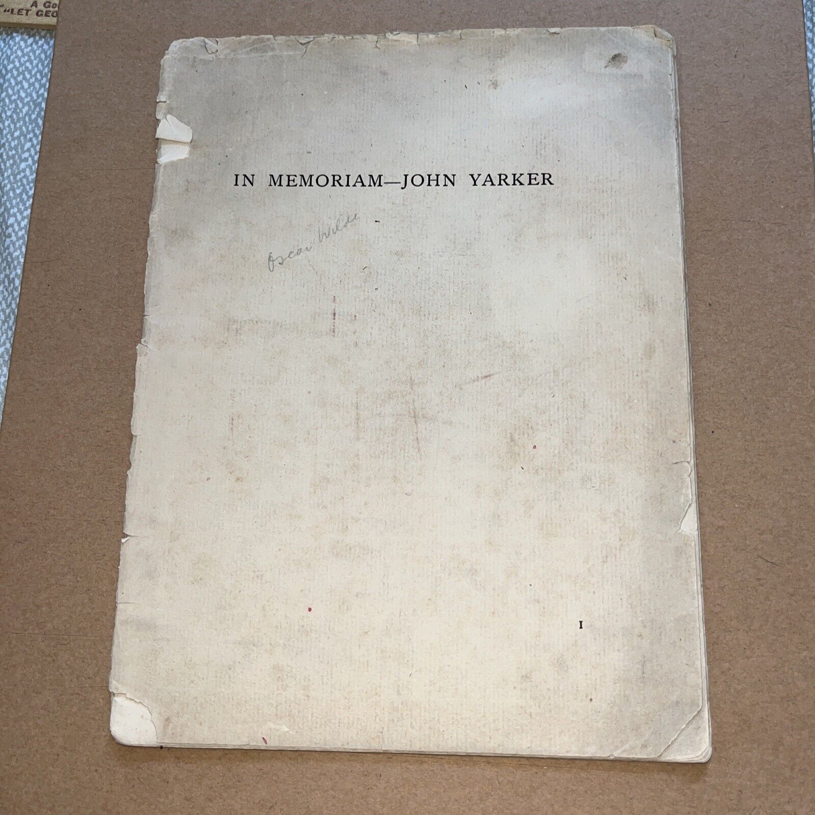 In Memoriam - John Yarker / 1913 English Freemason Freemasonry Occult Writer