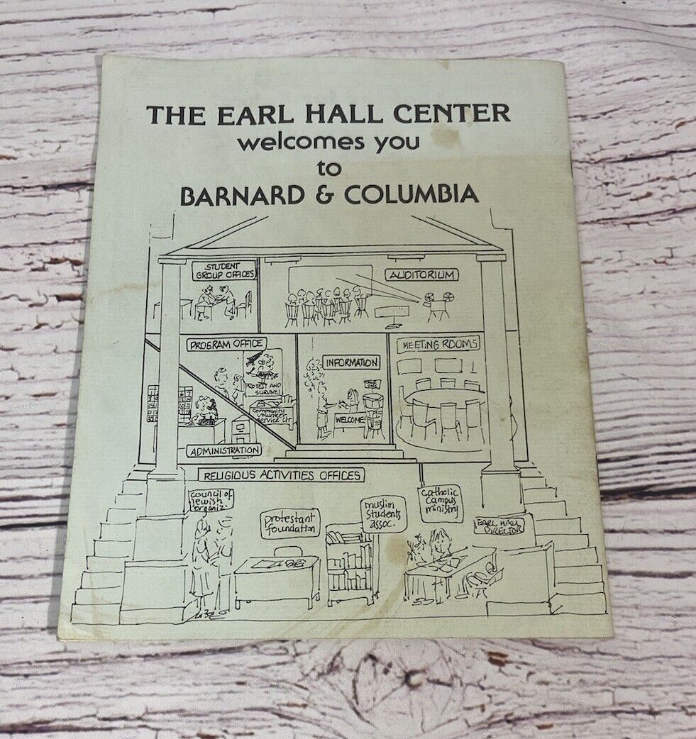 1984 Earl Hall Columbia University Morningside Welcome Guide W/Religious Org Inf