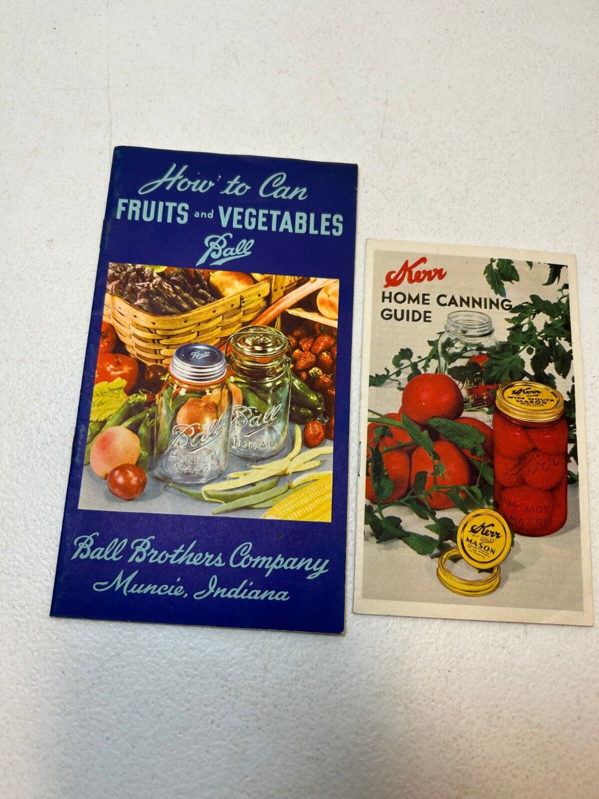 Vintage Ball How to Can Fruits & Vegetables & Kerr Home Canning Guide Pamphlets