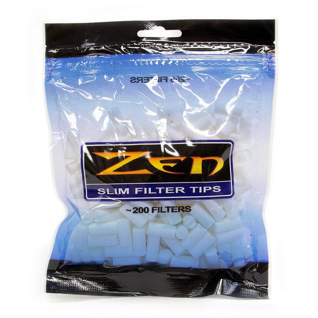 Zen Slim Cigarette Filter Tip Resealable Bag 400 pcs (2 bags)