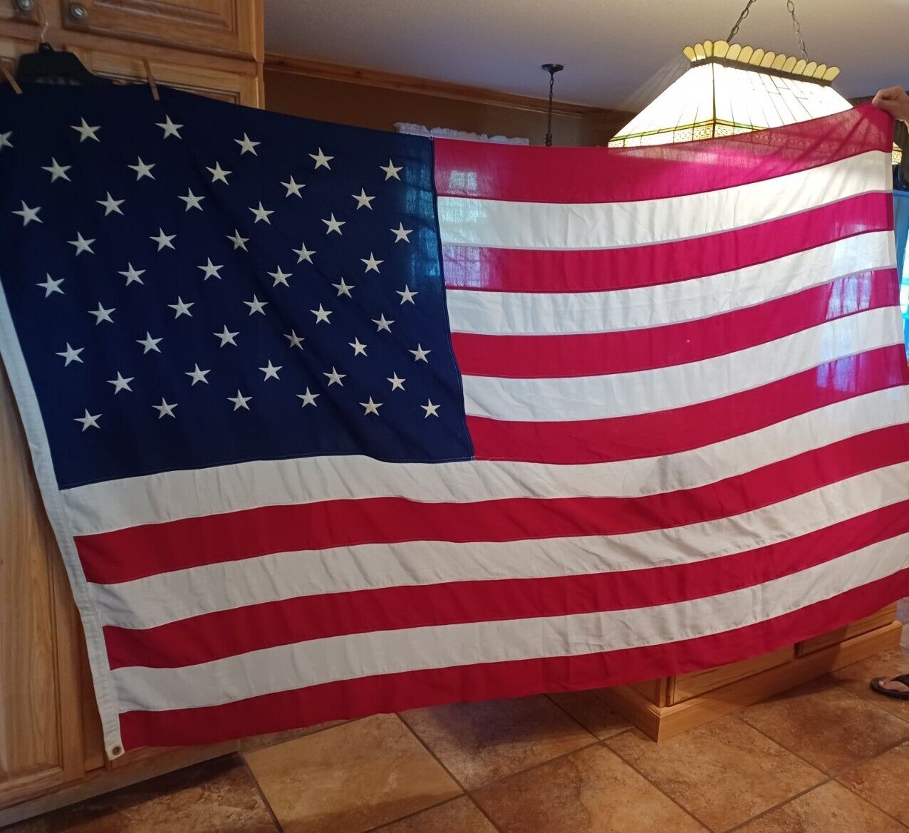 Huge USA American Flag 50 stars Beautiful 8x5