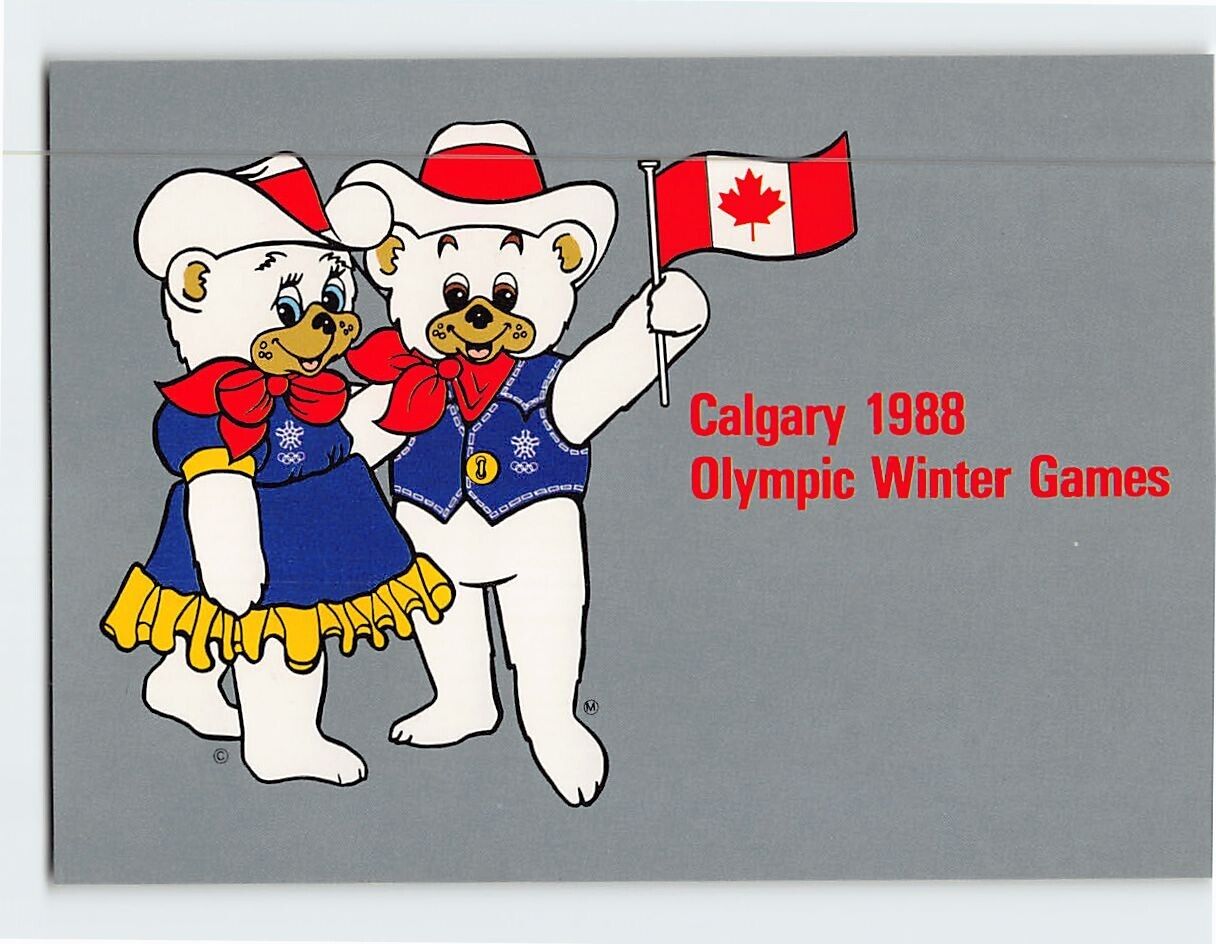 Postcard Hidy & Howdy Calgary 1988 Olympic Winter Games Calgary Canada