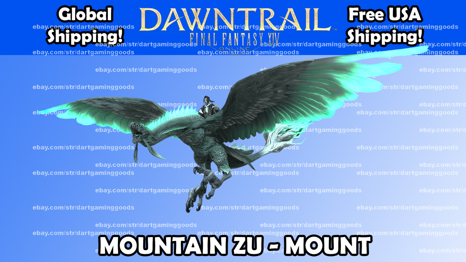 FF Dawntrail Mountain ZU GAME MOUNT (EXCLUSIVE) VERY RARE 