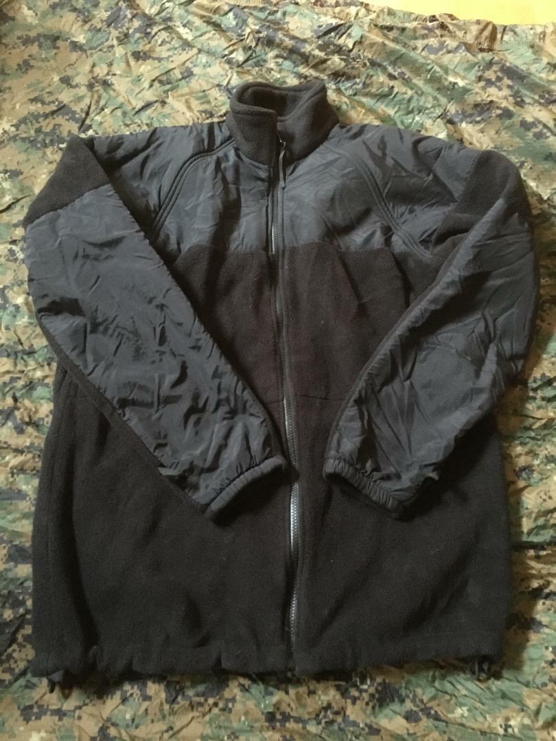 USGI Navy NWU Gore-Tex Parka Liner Black Polartec Fleece Jacket  Small / Long