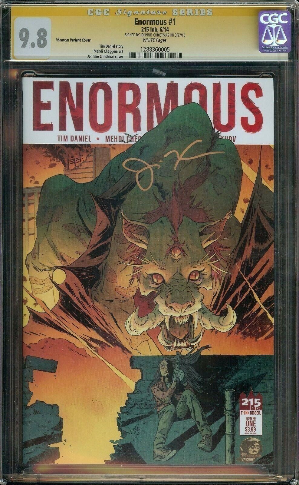 ENORMOUS #1 CGC 9.8 SS SIGNED by CHRISTMAS PHANTOM VARIANT COVER NM/MT