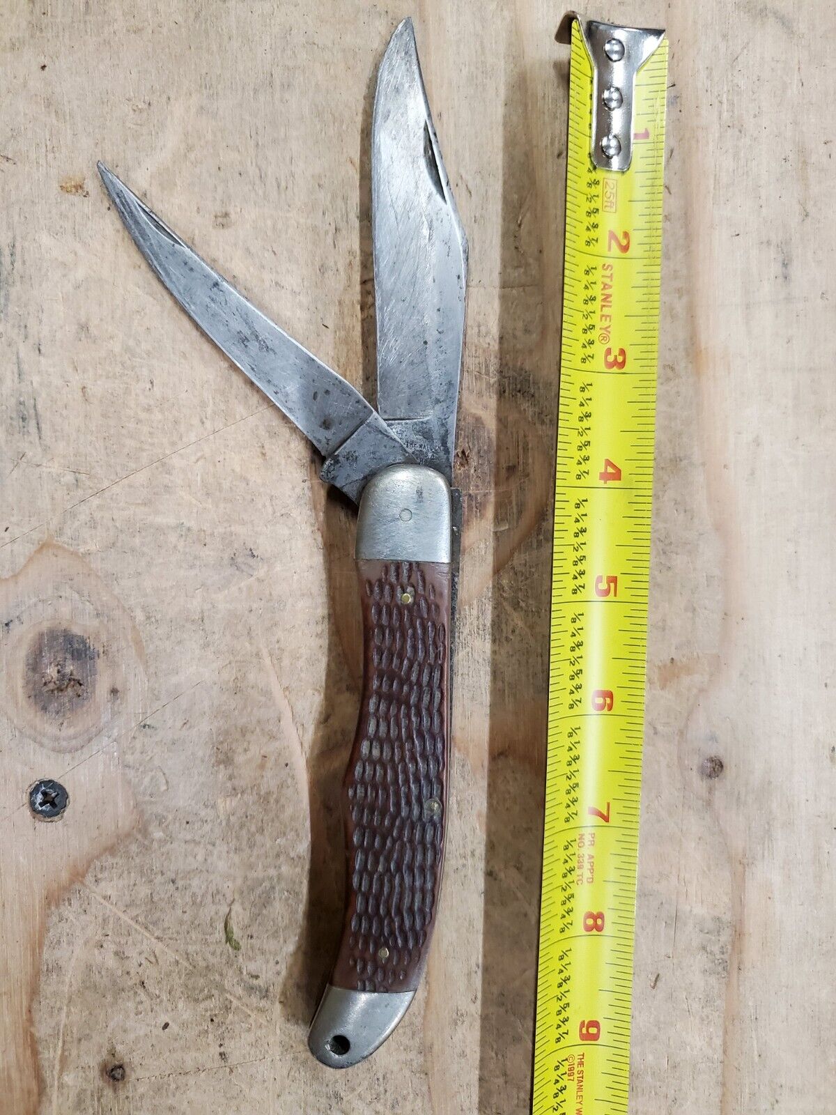 Schrade Walden knife ny usa 225H 2 Blade Knife Vintage