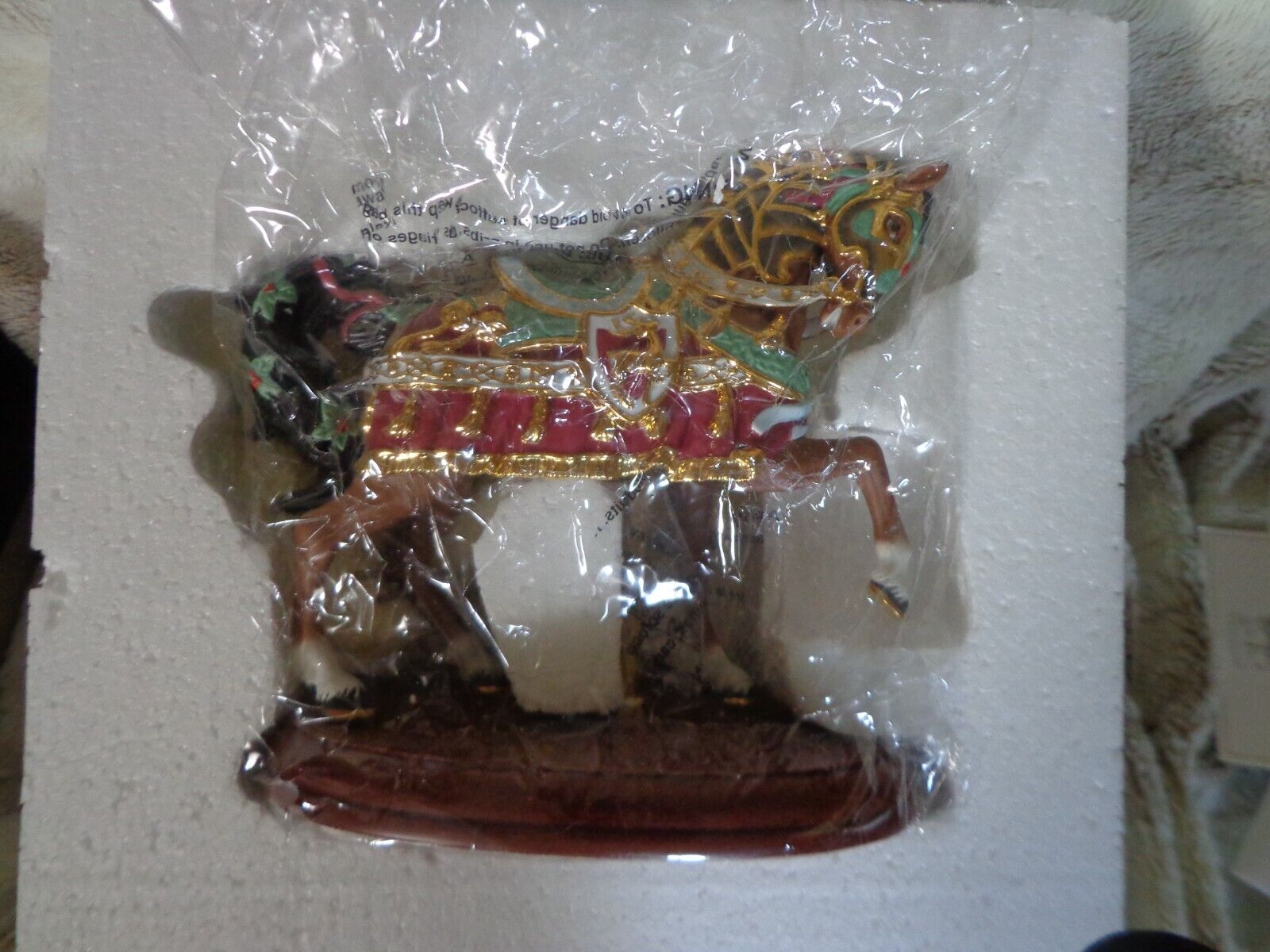Lenox LE 2010 Porcelain Horse Carousel Medieval 24 Karat Accent, Box & COA - New