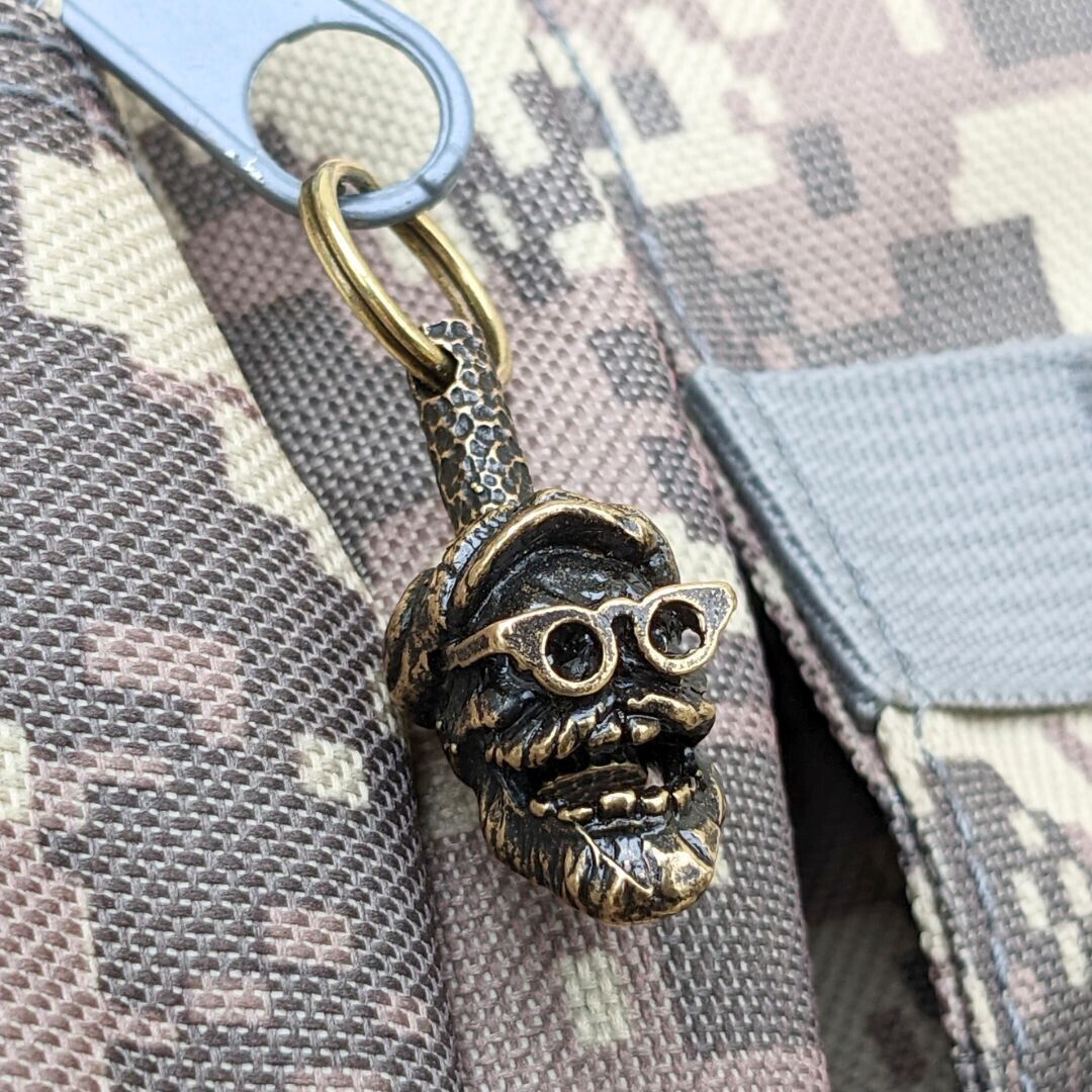Brass Skull Keychain Stylish Key Accessory