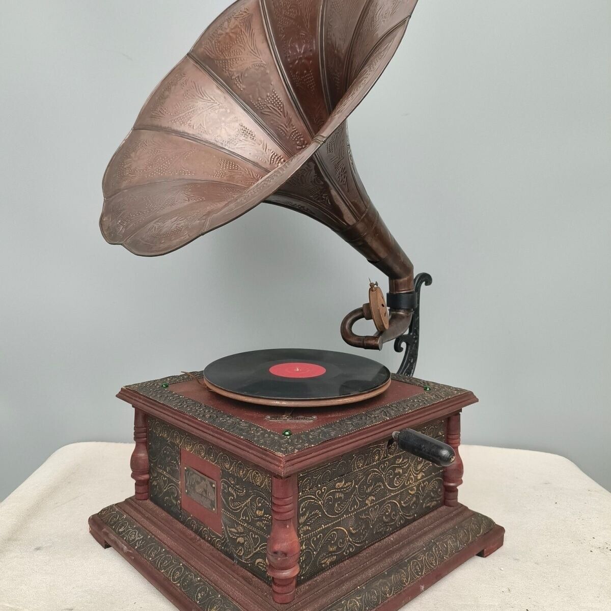 Antique Gramophone HMV Fully Functional Working Gramophone Win-Up Record Player