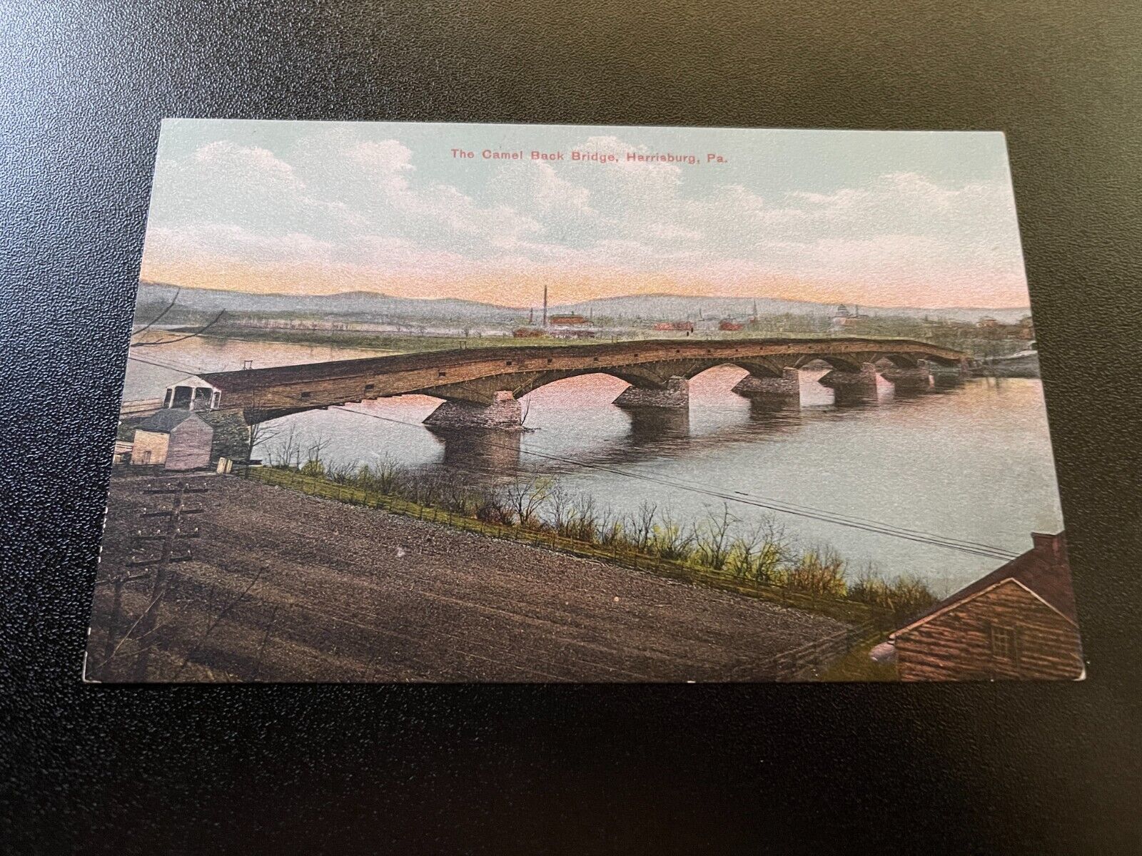 The Camel Back Bridge Harrisburg PA Dauphin County Pennsylvania Vintage Postcard