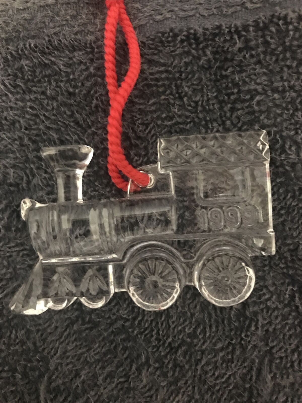 1999 Waterford Crystal Train Ornament 8th Edition