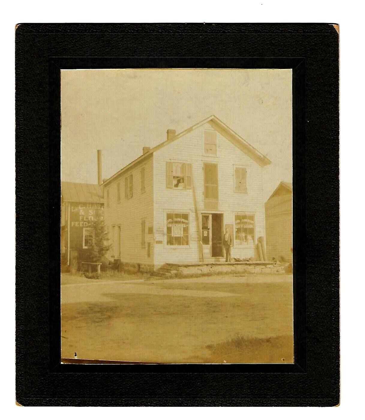 c1890\'s Cabinet Card Photo of Jay Simson Groceries & Dry Goods