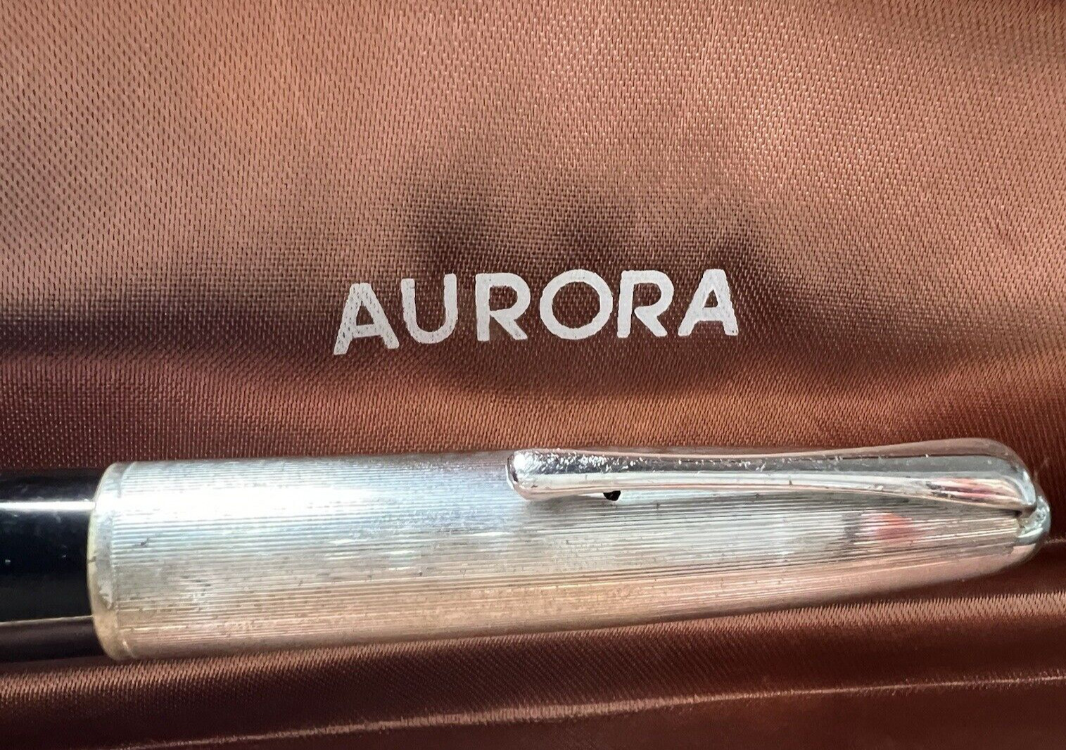 Aurora 88 Pen Fountain Pen Nikargenta IN Piston Bottom Grey Marking Vintage