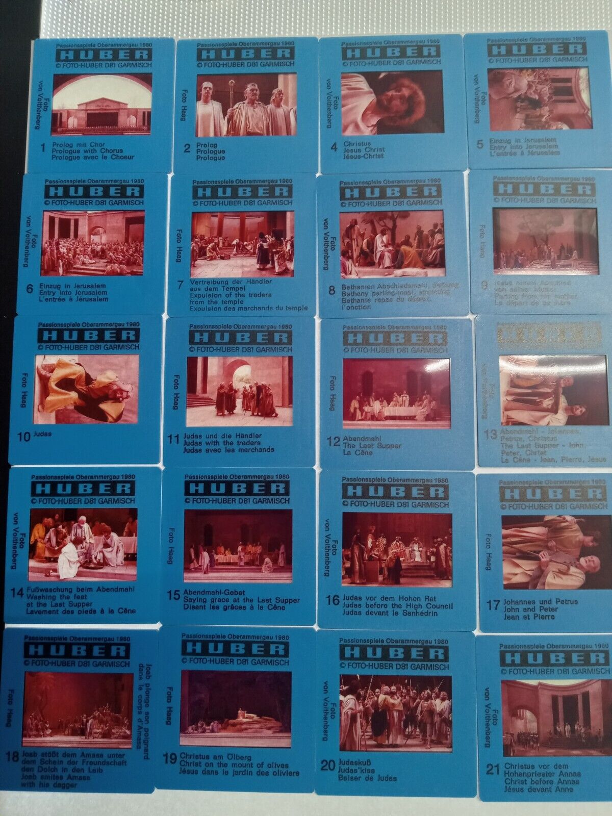 Vintage 35mm Slides 1980 Oberammergau Passion Play Huber , 40 slides 2 Missing
