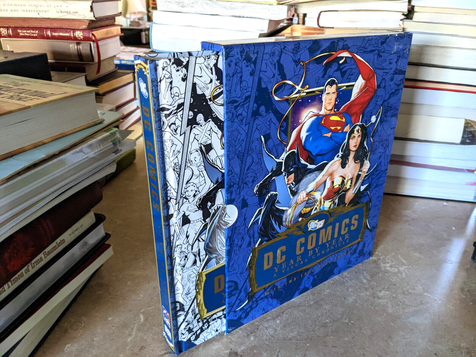 DC COMICS DC75 YEAR BY YEAR A VISUAL CHRONICLE HARDCOVER BOOK in Slipcase FAST S