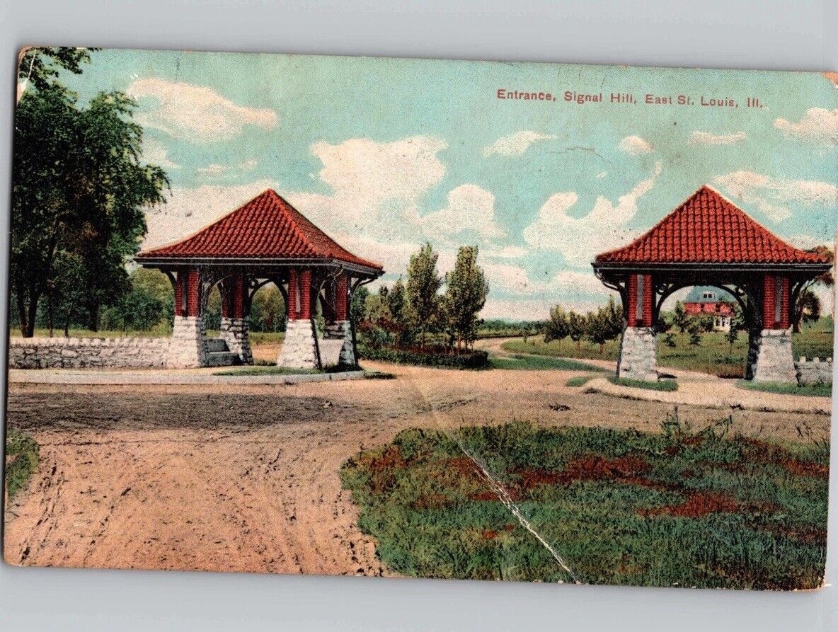c1910 Entrance Signal Hill East St Louis Illinois IL Postcard