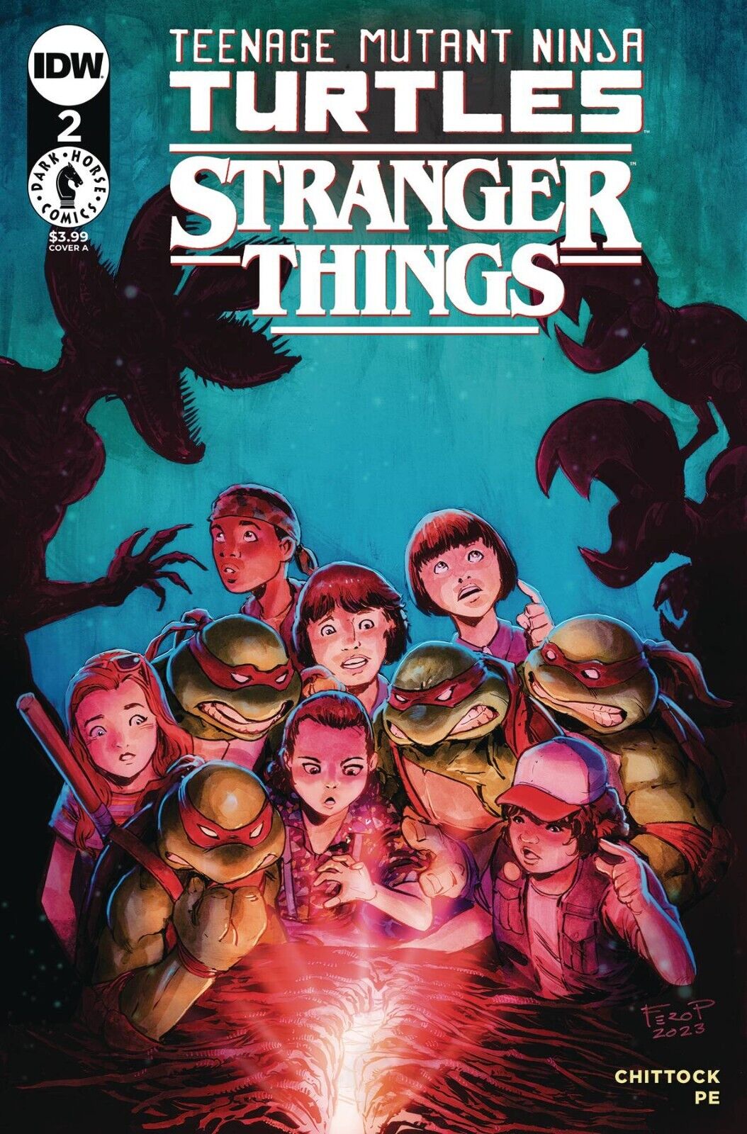 TMNT Ninja Turtles/Stranger Things #2 (IDW) Cover A, B, C, D - 1st printing (NM)