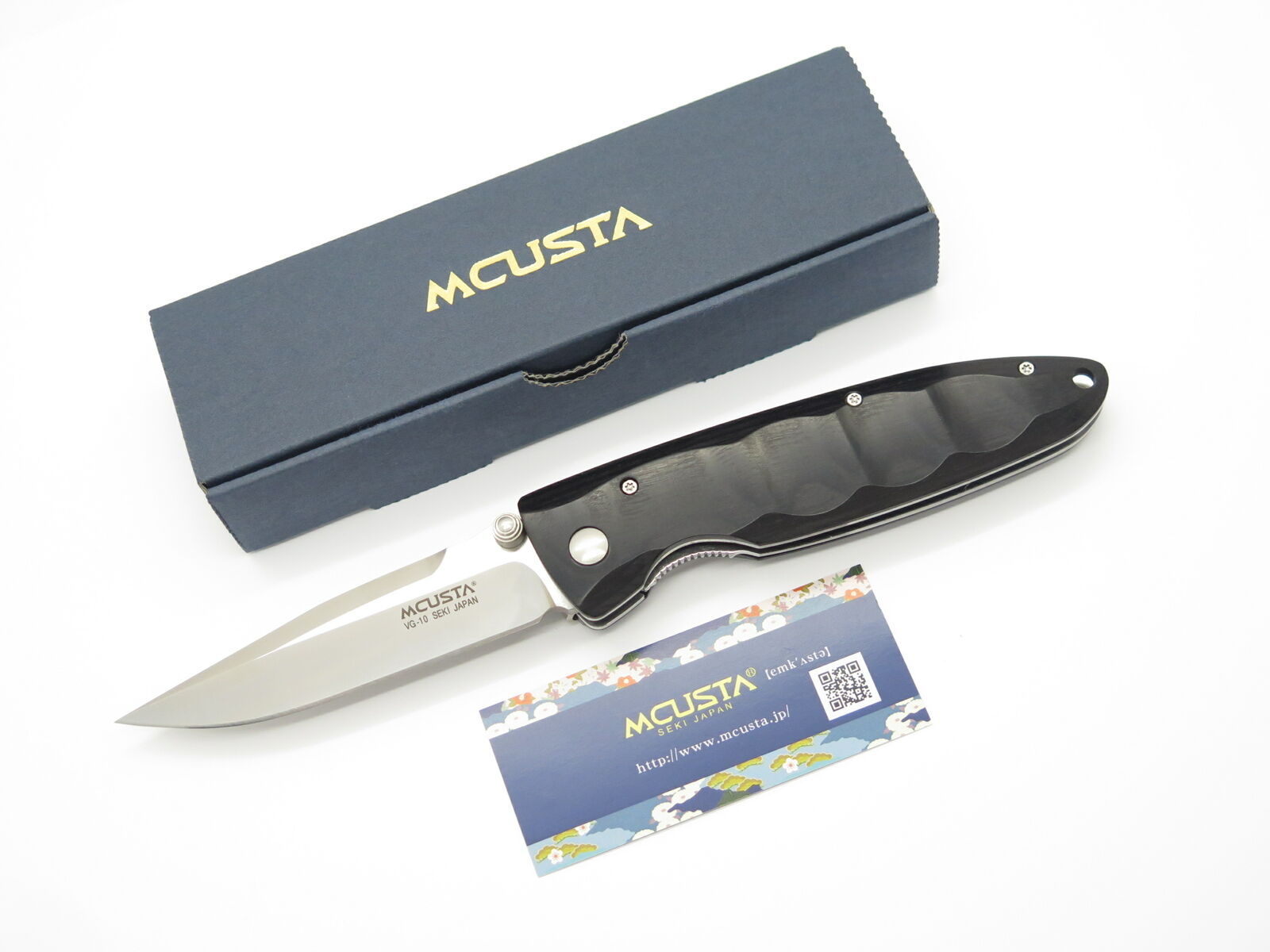 Mcusta Seki Japan MC-17V Classic Wave Black Wood VG-10 Folding Pocket Knife