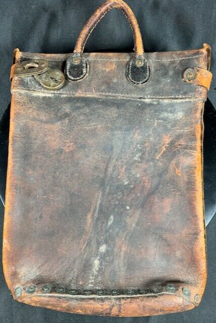 Vintage / Antique Leather Money, Bank, Mail Bag