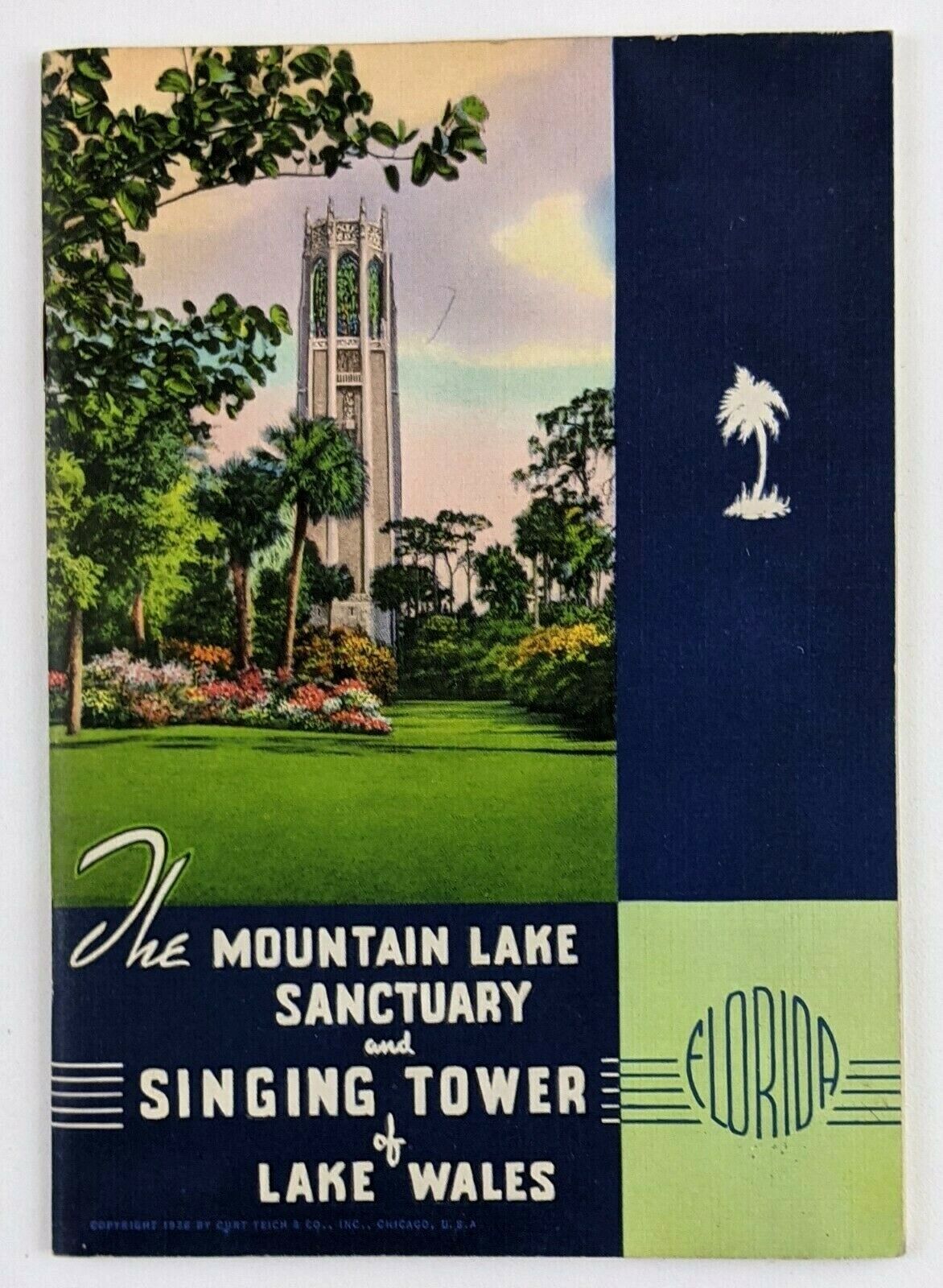 1950s Lake Wales Florida Mountain Lake Sanctuary Singing Tower Vintage Booklet 