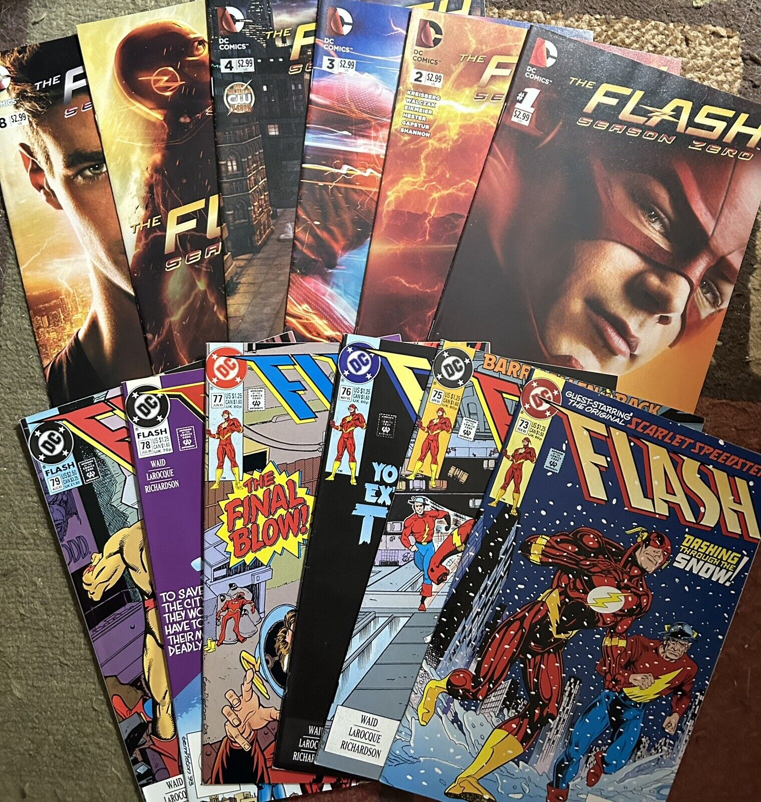 The Flash 12 Issue Lot: (1987 Series) 73, 75-79, Season Zero (TV Tie-In) 1-5, 8