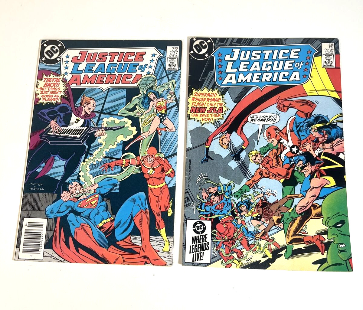 DC Comics: Justice League of America #237 & #238 -( 1985 VINTAGE COMIC LOT)