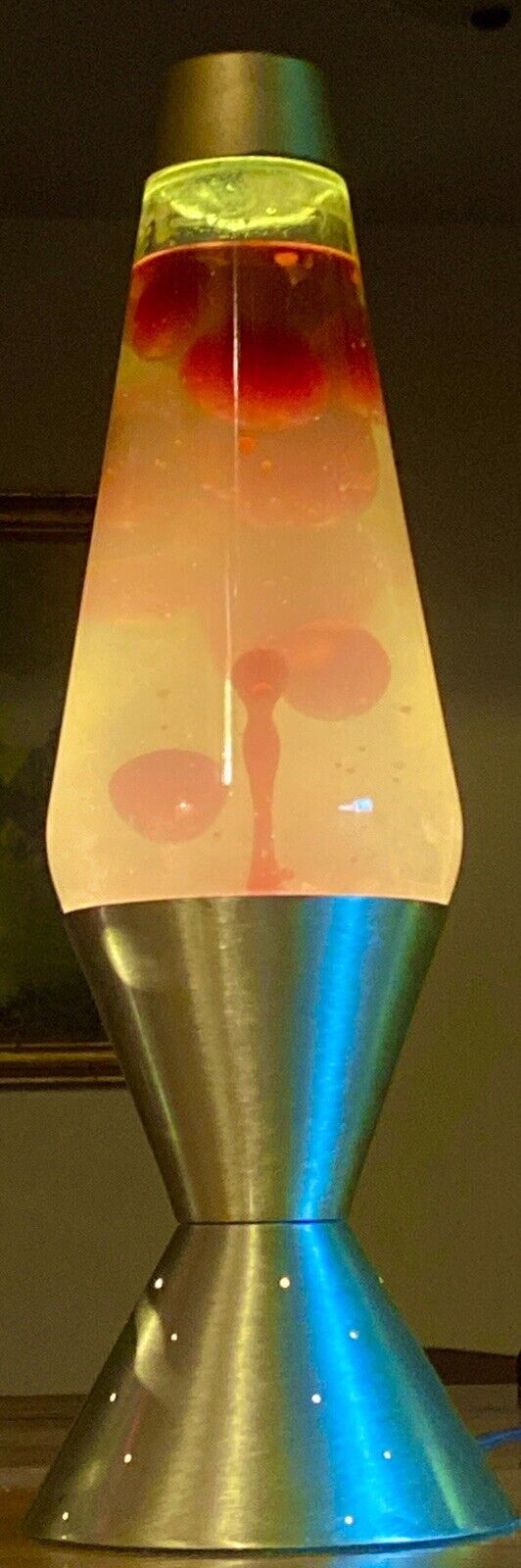 Vintage 1970s Original Lava Lamp Clear With Red